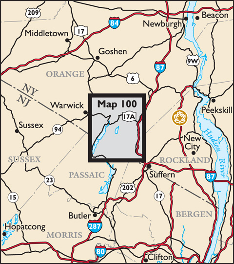 Sterling Forest Trails map coverage area